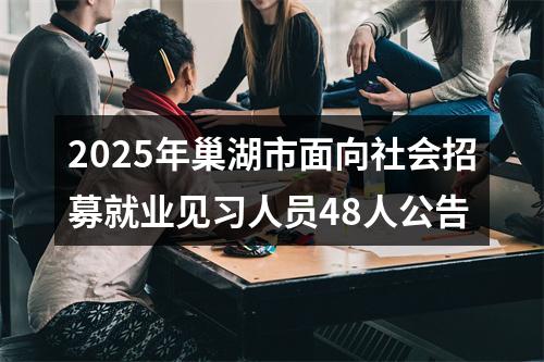2025年巢湖市面向社会招募就业见习人员48人公告 图片