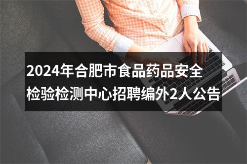 2024年合肥市食品药品安全检验检测中心招聘编外2人公告 图片