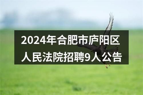 2024年合肥市庐阳区人民法院招聘9人公告 图片
